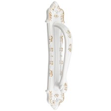 Sliding Door Handle Retro White French Barn Metal Pulls with Screws Decor
