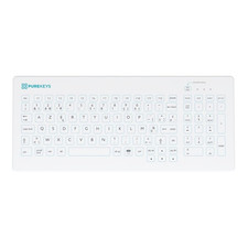 Purekeys K103EN RF Tastiera Medico Silicone Lavabile senza Fili Azerty