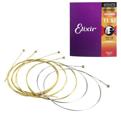 For Elixir Acoustic Guitar strings Phosphor Bronze LIGHT 12-53 16002 16027 16052