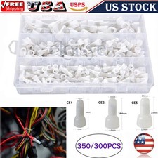 350PCS 22-10 AWG Closed End Terminal Copper Core Crimp Cap Nylon Wire Connectors