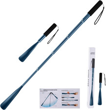 Shoe Horn Long Handle,14.5"-37" Retractable Shoe Horn,Aluminum Shoe