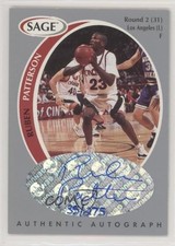 1998 SAGE Authentic Auto Silver 35/275 Ruben Patterson #A39 Auto 2u3