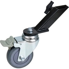 Kupo Square Stand Leg Caster Adapter with Brake, Black, Set of 3
