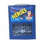 Vintage 1978 Corgi Juniors Heroes 12 car Carry Case Superman, Batman, Spiderman