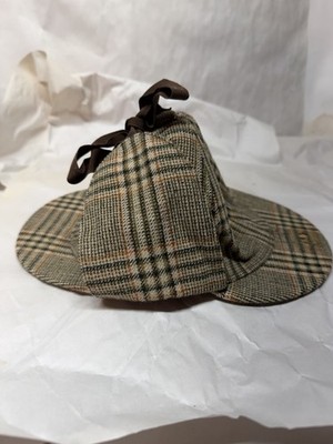 Vintage Christy's London Sherlock Wool Cap Hat - Deerstalker Hunter Plaid