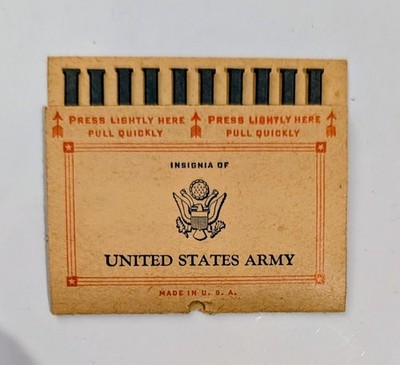 United States Army Matches Pull Off