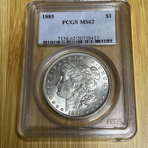 1885 Morgan Silver Dollar, PCGS MS62