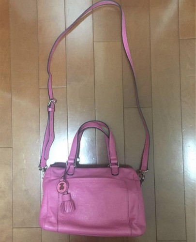 TOUS 2-Way Bag Pink Leather Convertible Handbag & Shoulder Bag Designer Bag - Picture 6 of 12