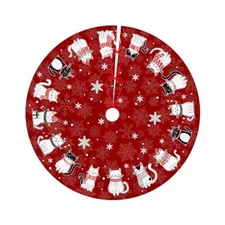 Red Cat Christmas Tree Skirt 36 Inch Cat Christmas Tree Medium Christmas-03