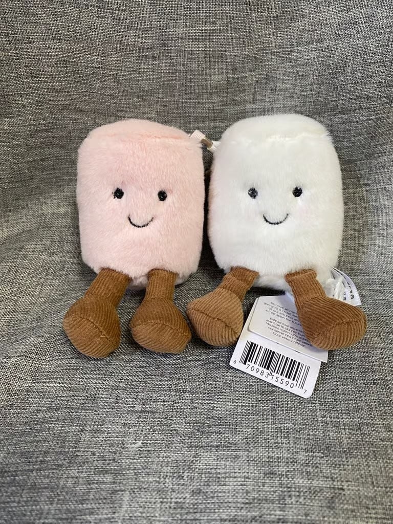 BEST SALE Jellycat Amuseables PINK AND WHITE MARSHMALLOWS Cute