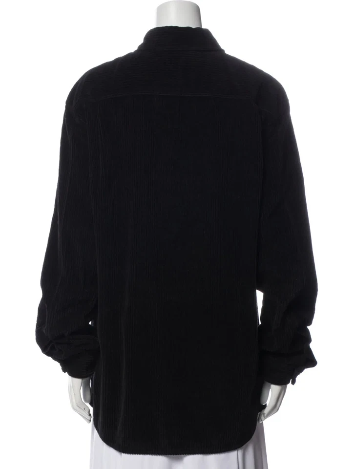 Stone Island Chaqueta de Algodón Negra Para Mujer XL Pana Botón Frontal Abrigo Foto 3 de 4