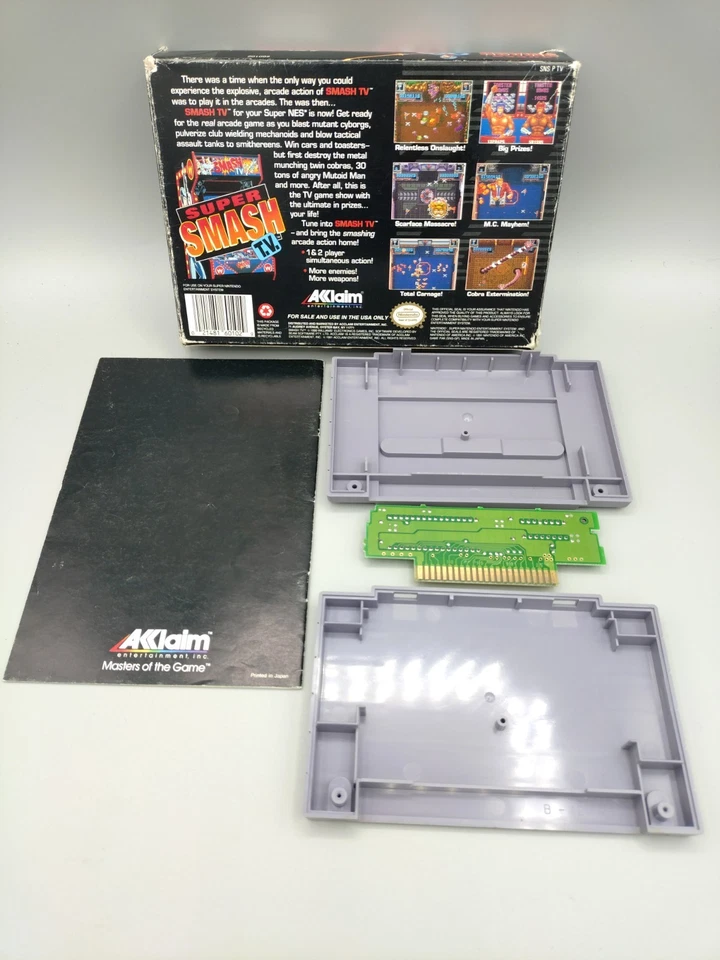 Super Smash TV - Super Nintendo SNES CIB - Image 2 of 2