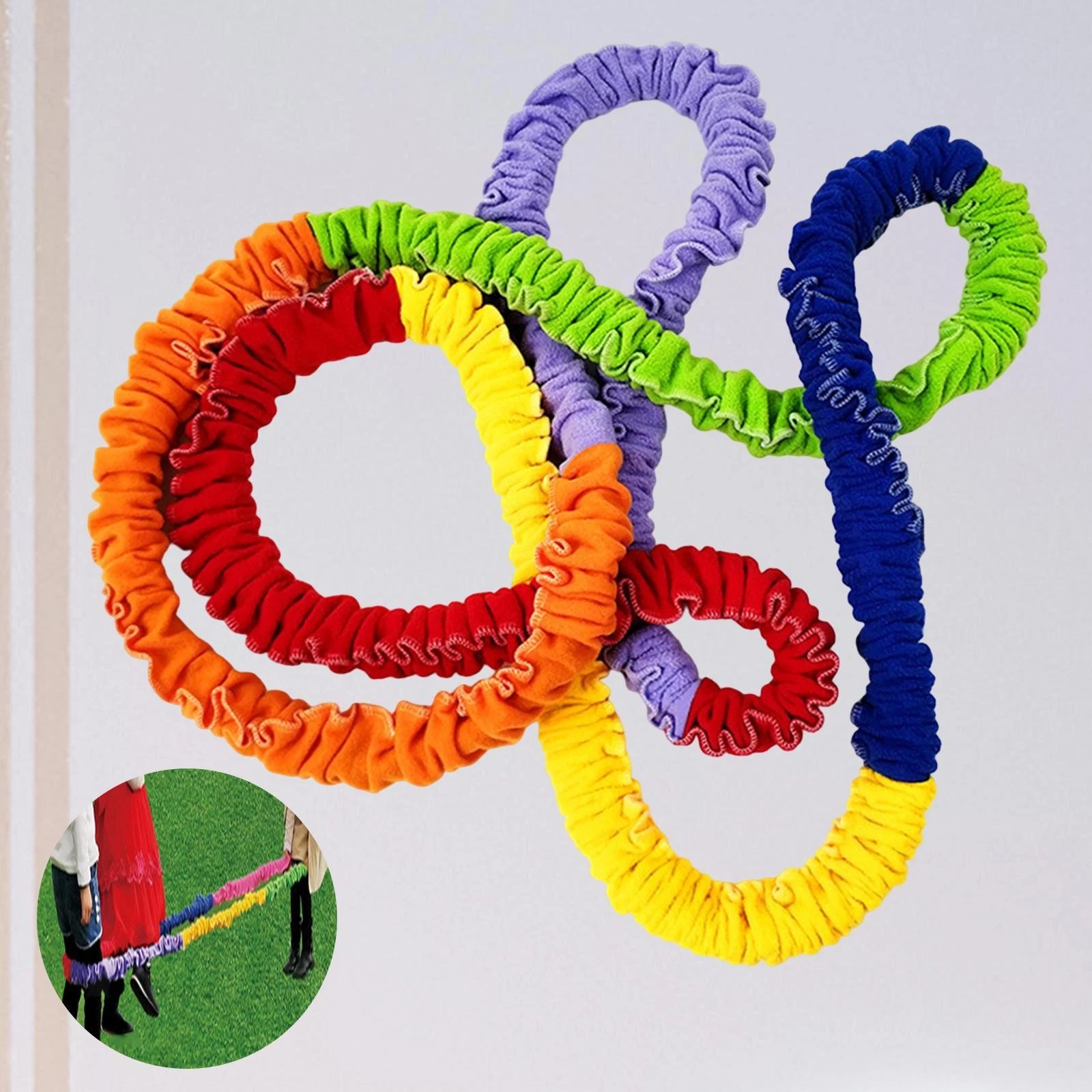 Cooperative Stretchy Band Exercise Band Loop 10M Portable Creative Resistance