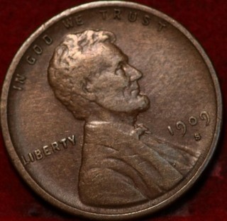 1909 S VDB San Francisco Mint Copper Lincoln Wheat Cent