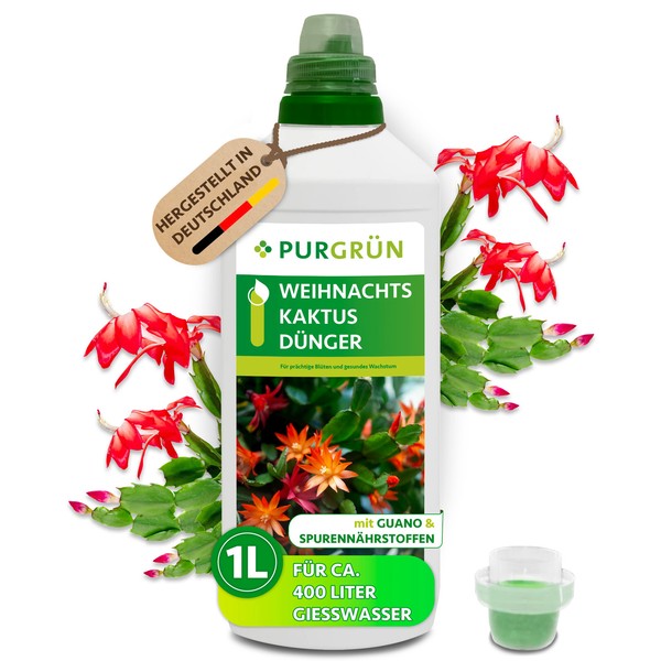 PurgrüN Weihnachtskaktus DüNger, Npk 5+7+8, Guano, BlüTenbildung, 1L-image