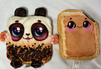 Set of 2 Cookeez Makery Moose Plush Pop Tarts Cinnamon & Panda Au Chocolat