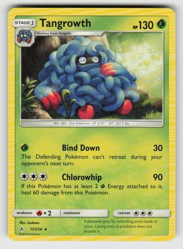 Tangrowth 17/214 Rare Unbroken Bonds Near Mint