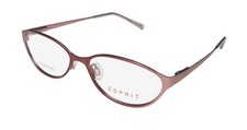 NEW ESPRIT 17420 EYEGLASS FRAME CAT EYE RED 513 FULL-RIM 52-15-135 WOMENS METAL