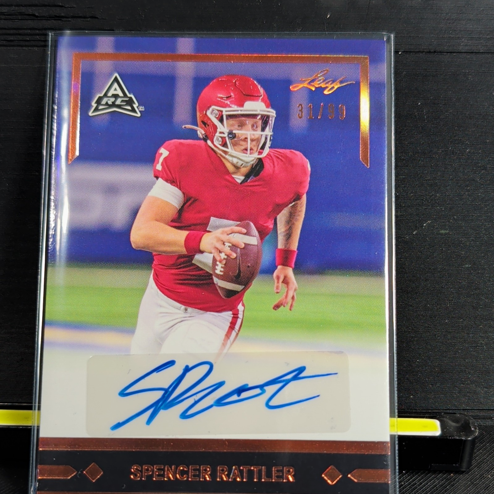 Leaf 2021 Memories 1991 Base Autographs Spencer Rattler RC Auto Bronze /99