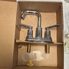 Moen 6150 Gibson Chrome Centerset Bathroom Sink Faucet 2-Lever 4 in WaterSense