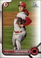 2022 Bowman Prospects #BP-130 Christian Roa Cincinnati Reds