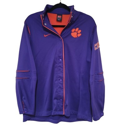 Vintage Nike Team Clemson Tigers Snap Front coach Jacket  Mens NCAA USA football