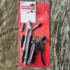 Craftsman Blow Gun Set 6 Piece With Inflator Nozzle Rubber Tip Dual Air Chuck