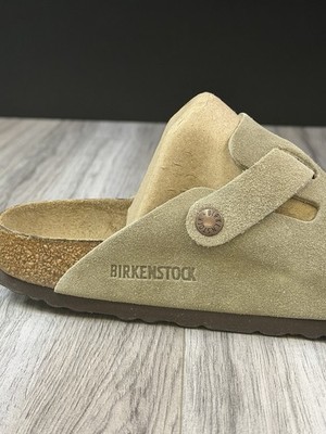 Birkenstock Boston Taupe Casual Suede Clog Womens 8 Mens 6 EU 39
