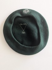 Vintage Girl Scouts Green Beret Made in France 100% Wool 1970s Uniform Hat Large