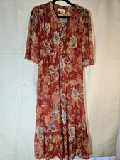 Sz Med  CACTUS + PEARL Paisley Meets Floral Tiered Maxi Dress ROMANTIC BOHO