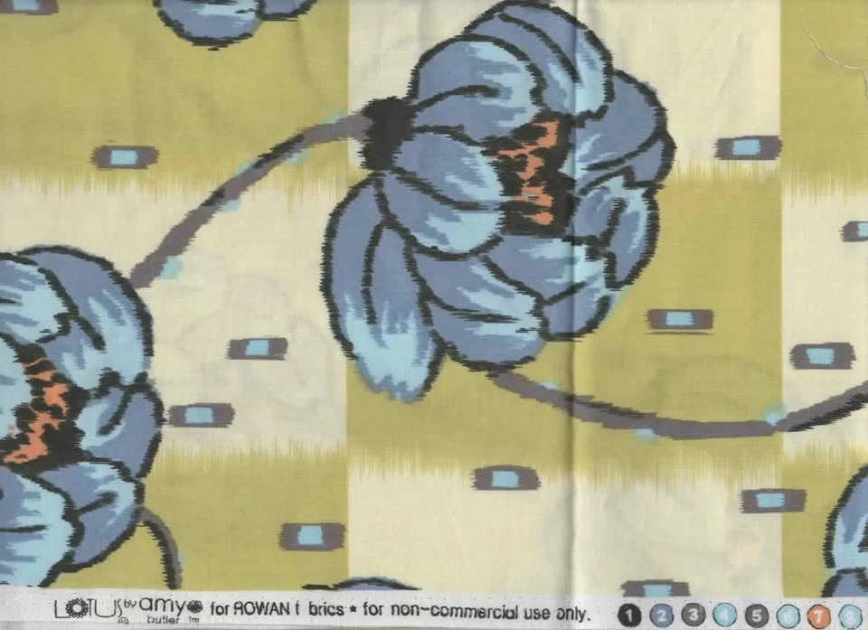 Lotus de Amy Butler para Rowan Fabrics "Lotus Stripe" - Raro 1 yarda - Fuera de existencia y difícil de encontrar Foto 3 de 4