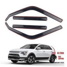 Smoke Black in-Channel Window Visor Window Deflectors Rain Guards Compatible