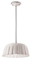 HäNgelampe Pendelleuchte Weiß Keramik Ø 40 Cm H: Max. 138 Cm E27 Esstisch