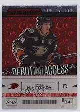 2023 Upper Deck Credentials Debut Ticket Access Red 327/349 Pavel Mintyukov 14hk