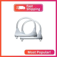 Glarks 2pcs Exhaust U-clamps 76mm 3in Muffler Exhaust Clamps U-bolt Clamps Des Glarks 2pcs Exhaust U-clamps 76mm 3in Muffler Exhaust Clamps U-bolt Clamps Des