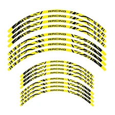 Yellow Dirt Bike MX Wheel Rim Sticker W01B For Kawasaki KLX 450R 18 17 16 15 14