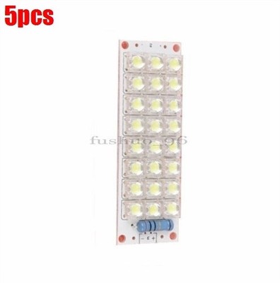 5Pcs White Piranha Led Board Night Led Lights Lamp Super Bright Dc 12V 24-Led oo