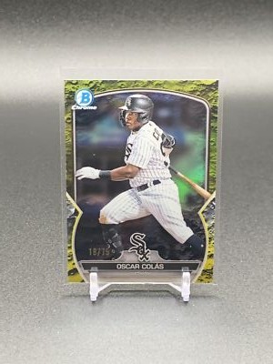 2023 Bowman Oscar Colas BCP-13 Yellow Crator Refractor /75 | Chicago White Sox