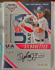 Dylan Lina 2020 USA Stars & Stripes 1 of 1 patch auto ONE of ONE 1/1
