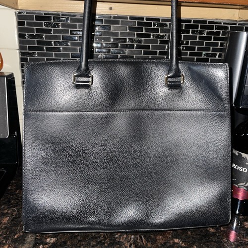 KATE SPADE  LAPTOP/TOTE SHOULDER BAG CARRYALL BLACK LEATHER. Large - Picture 3 of 7