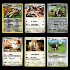 6x Linoone Lot Zigzagoon Zangoose 112.0 XY Primal Clash Pokemon Cards Collection