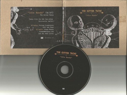 Greg Dulli Mark Lanegan GUTTER TWINS Idle Hands PROMO DJ CD single Afghan Whigs