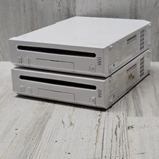 (2) Nintendo Wii System Console Only White RVL-001 Untested Lot Of 2