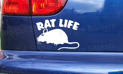 Rattenleben lustige individuelle Auto Van Fenster Autoaufkleber Aufkleber Szene Rost Schrott