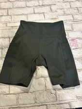 NWT Ebb & Flow Olive Green Compression Shorts Size Small