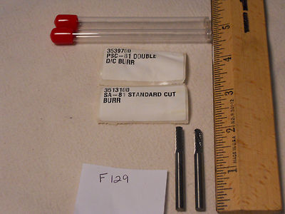 2 NEW 3/16'' SHANK CARBIDE BURRS. SA-81 & PSC-81. D/C. E/C. ROUTER BIT. USA F129