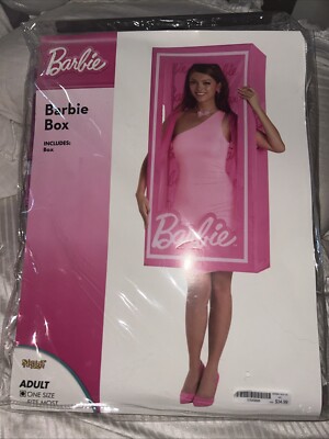 Be A Barbie Doll In Box Adult Halloween Spirit Costume Official Licensed  Mattel