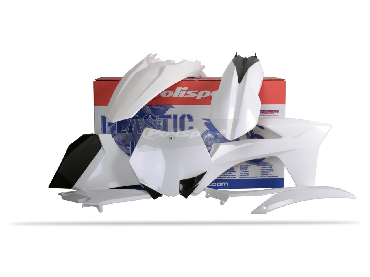 Kit plastiques Polisport blanc avec finition brillante pour KTM SX-F 250 2012