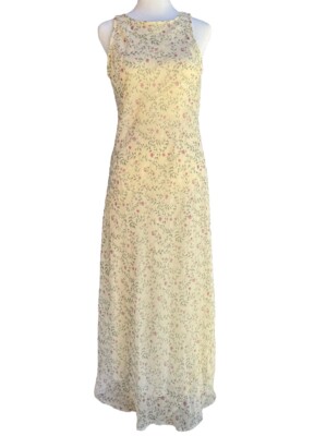 Vintage My Michelle Floral Full Length Pastel Dress Size 9/10