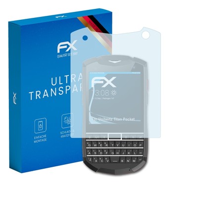 atFoliX 3x Displayschutzfolie für Unihertz Titan Pocket Schutzfolie klar Folie